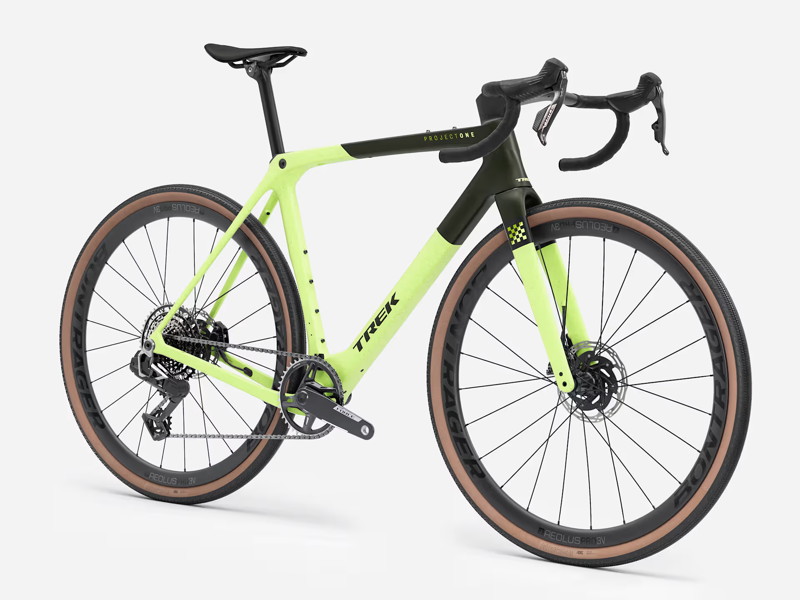 TREK Checkmate SLR 7 AXS Gravel Bike in Olive Drab and Glowstick-4