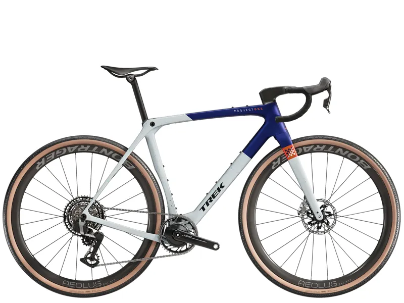 TREK Checkmate SLR 9 AXS Gravel Bike in Hex Blue and Plasma Grey