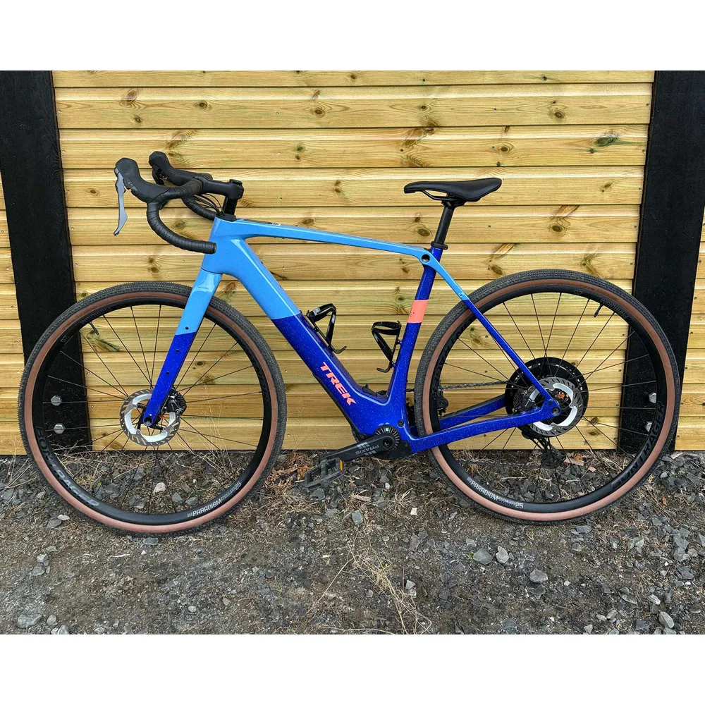 Team Cycles Trek Ex Hire TREK Checkpoint+ SL5 360Wh Electric Gravel Bike in Fjord Blue and Cobalt Blue | Interest FREE Finance & Online Refund Policy.