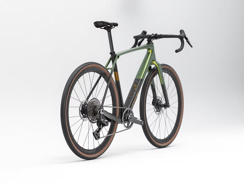 TREK Checkpoint SL 7 AXS Gen 3 Gravel Bike in Satin Chameleon Green and Dark Web-5