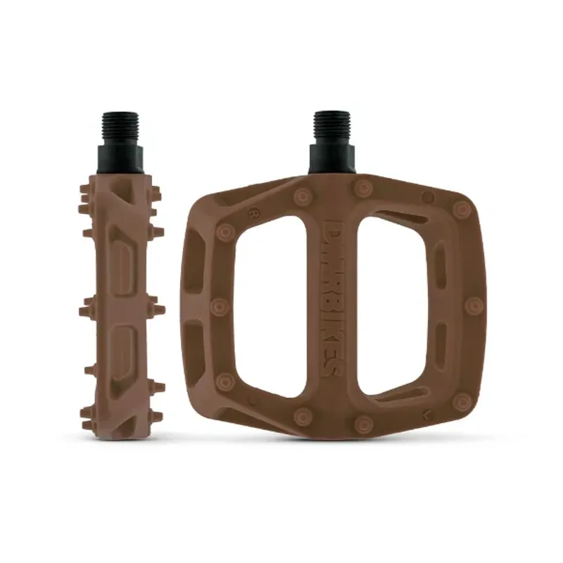 DMR V6 Cro-Mo Axle Plastic Mountain Bike Pedals in Earth Brown