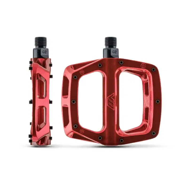 DMR V8 Flat Mountain Bike Pedals in Red