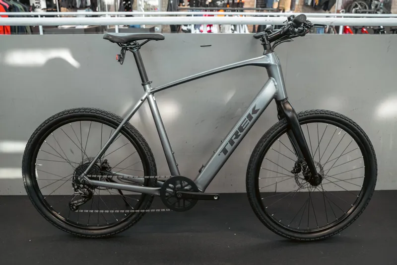 EX DEMO TREK Dual Sport+ 2 LT 250Wh Electric Hybrid Bike in Galactic Grey xtra large 