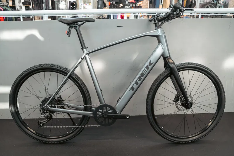 EX DEMO TREK Dual Sport+ 2 LT 250Wh Electric Hybrid Bike in Galactic Grey xtra large -1