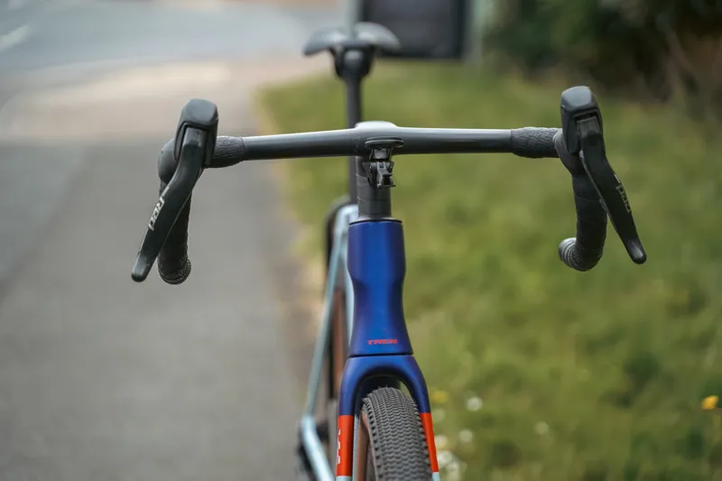 EX-DEMO TREK Checkmate SLR 9 AXS Gravel Bike in Matte Hex Blue and Plasma Grey - Medium/Large-1