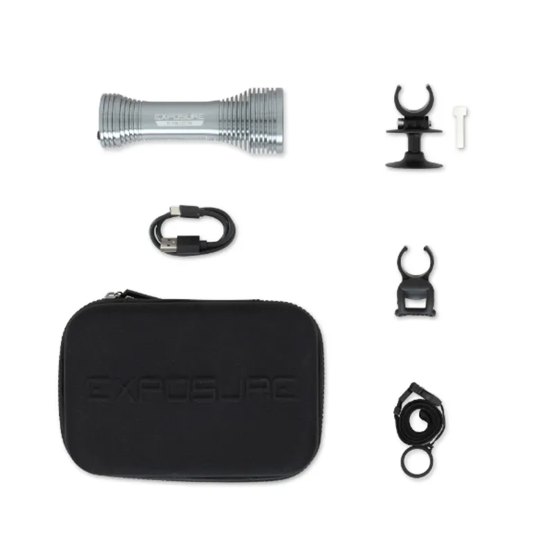 Exposure Lights Diablo 15 USB-C Rechargeable Front Bike Light with Helmet and HB mount-3