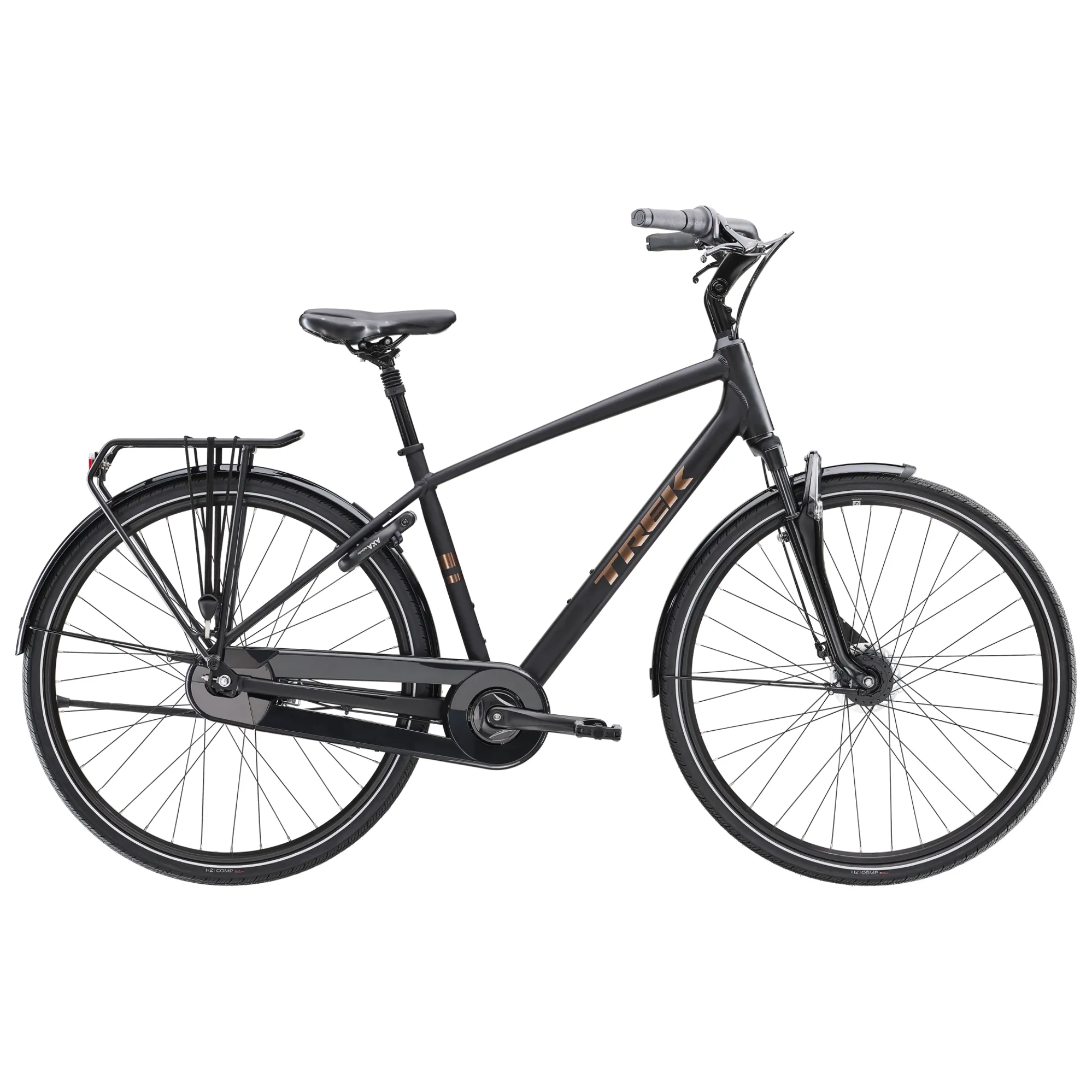 TREK District 2 Equipped Hybrid Bike in Trek Black TREK District 2 Equipped Hybrid Bike in Trek Black