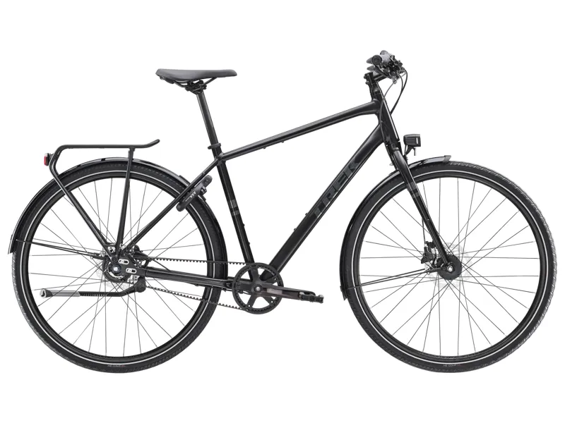 TREK District 4 Equipped Hybrid Bike in Trek Black