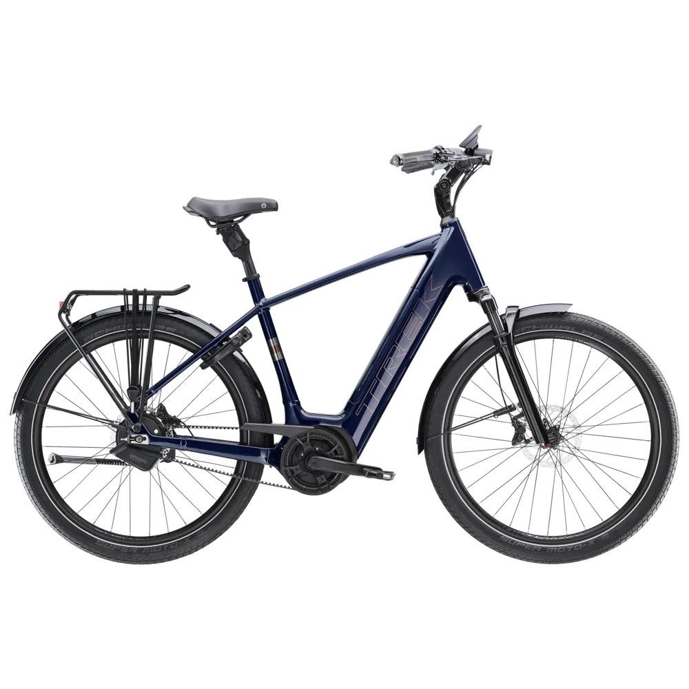 Team Cycles Trek TREK District+ 5 545Wh Electric Hybrid Bike in Deep Dark Blue | Interest FREE Finance & Online Refund Policy.