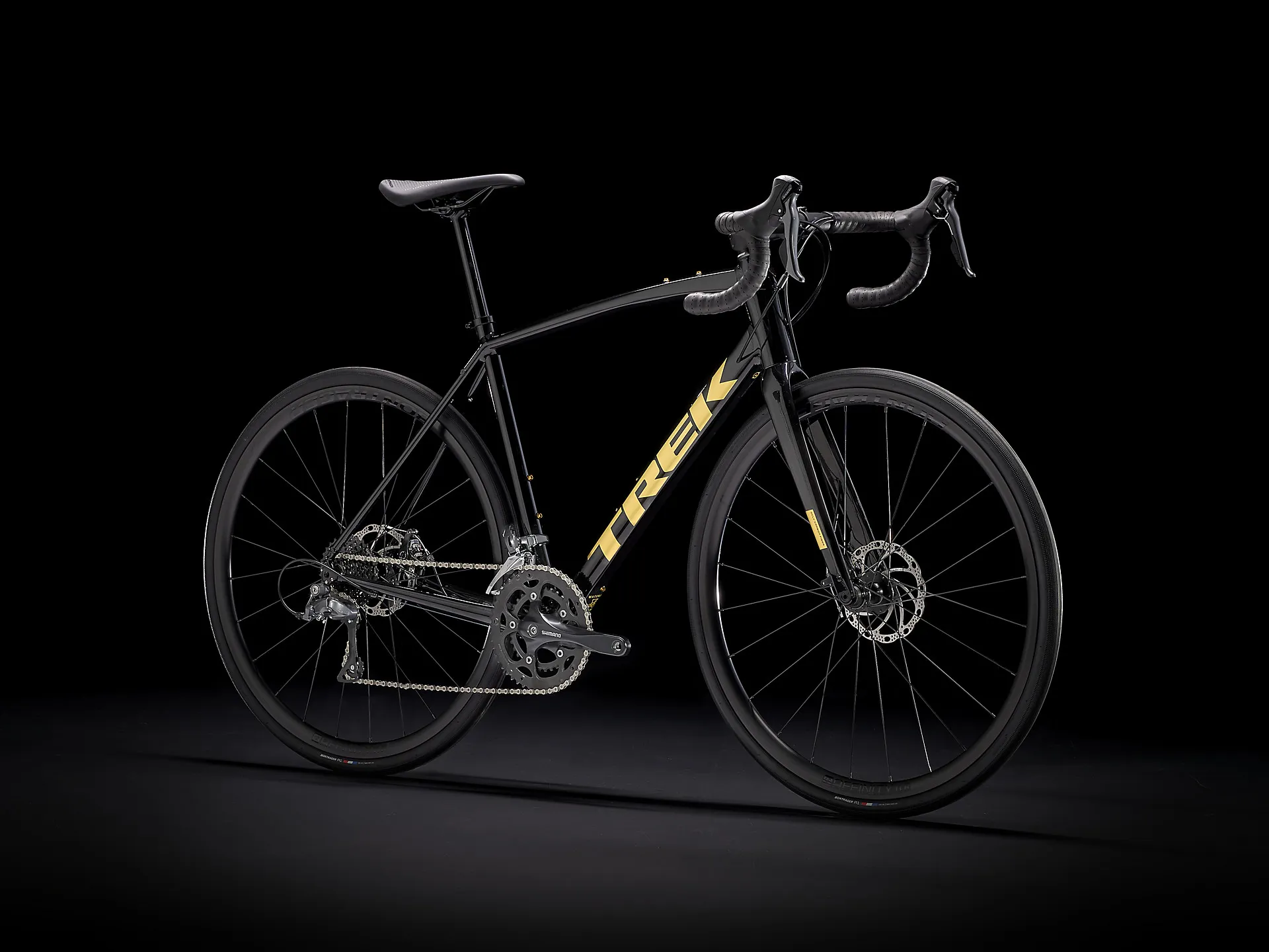 TREK Domane AL 2 Disc Road Bike Trek Black and Carbon Smoke