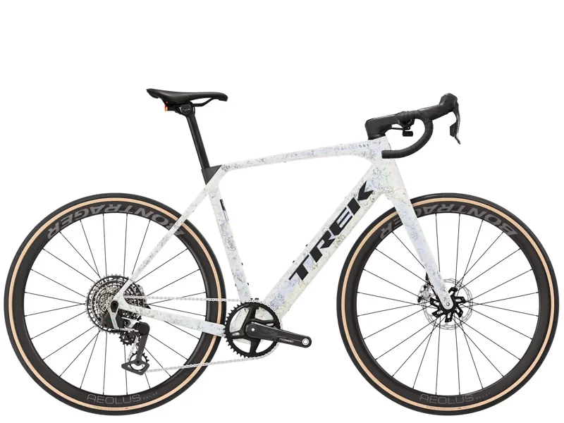 TREK Domane+ SL 9 AXS 360Wh Electric Road Bike in Mother of Pearl and Silver Marble