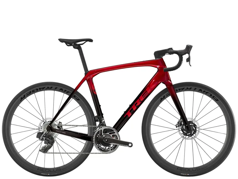 TREK Domane SLR 8 AXS Gen 4 Road Bike in Metallic Red Smoke and Red Carbon Smoke
