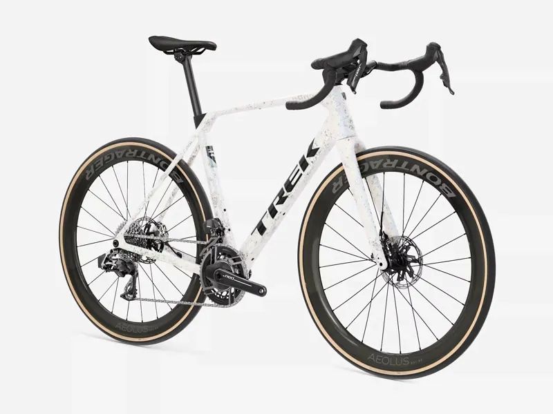 TREK Domane SLR 9 AXS Gen 5 Road Bike in Mother of Pearl and Silver Marble-4