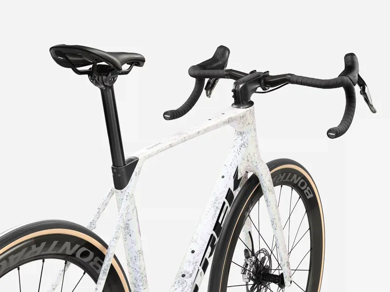 TREK Domane SLR 9 AXS Gen 5 Road Bike in Mother of Pearl and Silver Marble-2