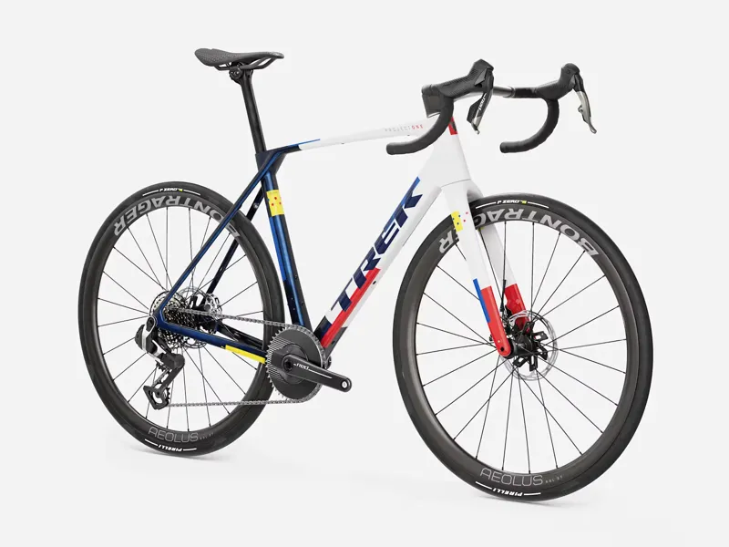 TREK Domane SLR 9 AXS 1x Gen 5 Road Bike in Navy Smoke and Trek White-4