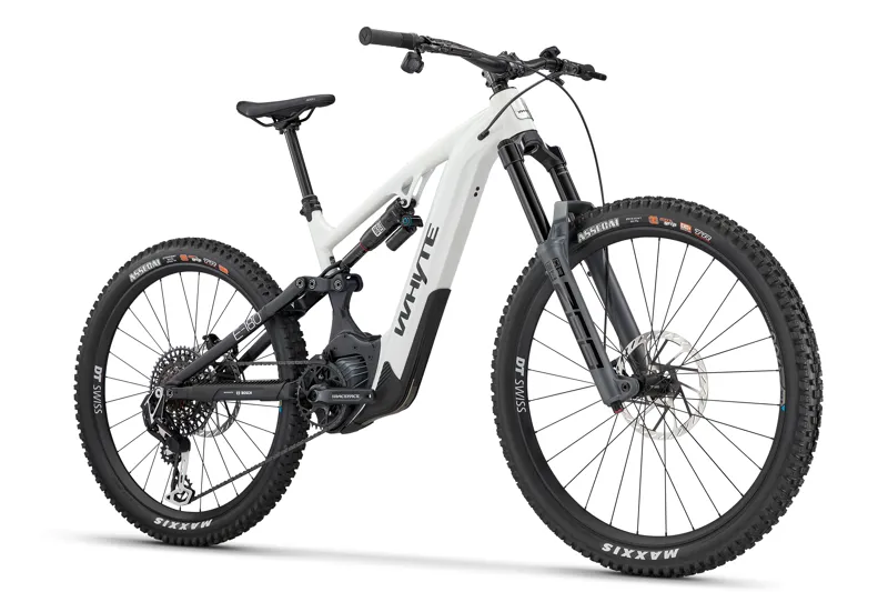 Whyte Bikes E-180 Works Full Suspension Electric Mountain Bike in Gloss Pearlised White with Matt Black-1