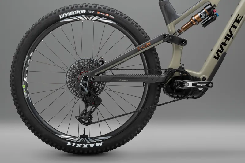 Whyte Bikes E-Lyte 150 650Wh Works Full Suspension Electric Mountain Bike in Olive with UD Carbon-5