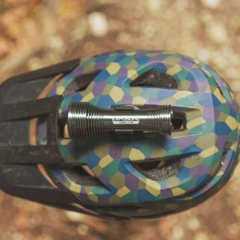 Exposure Lights Diablo 15 USB-C Rechargeable Front Bike Light with Helmet and HB mount-1