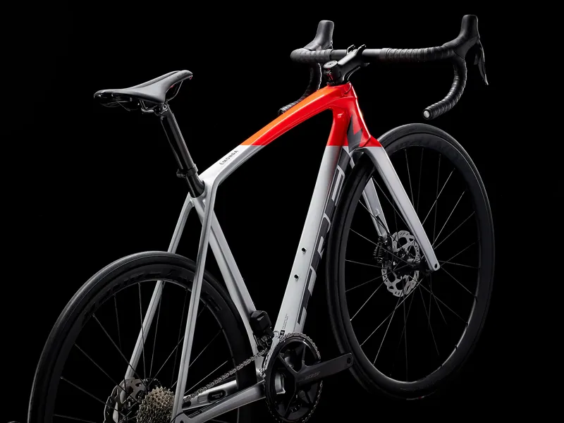 TREK Emonda SL 6 Pro Di2 Road Bike in Quicksilver and Red-1