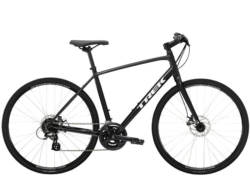 TREK FX 1 Disc Hybrid Bike in Satin Black and Trek Black