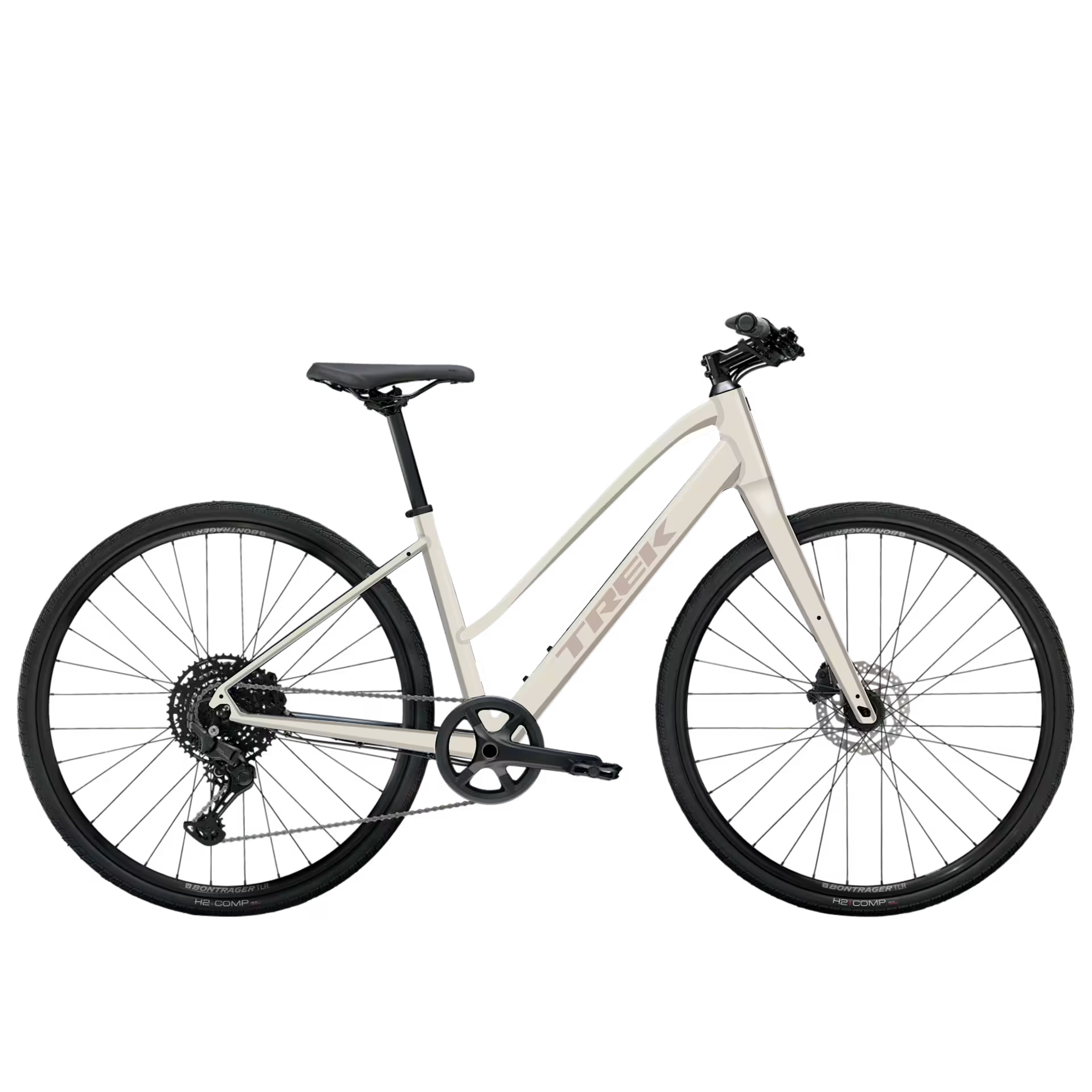 TREK FX Midstep Gen Hybrid Bike in Era White1