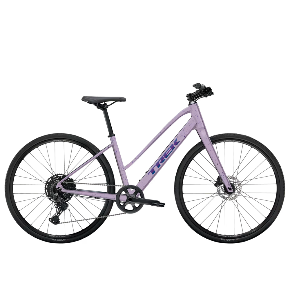 Team Cycles Trek TREK FX 1 Midstep Gen 4 Hybrid Bike in Lavender Haze | Interest FREE Finance & Online Refund Policy.