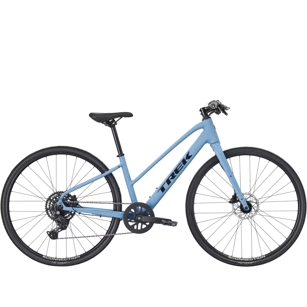 Team Cycles Trek TREK FX 2 Midstep Gen 4 Hybrid Bike in Fjord Blue | Interest FREE Finance & Online Refund Policy.