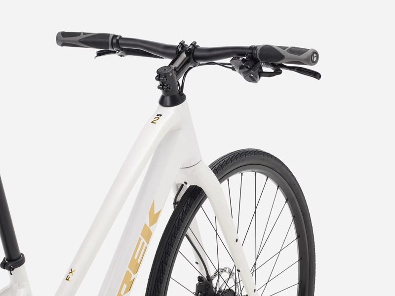 TREK FX 2 Midstep Gen 4 Hybrid Bike in Crystal White-2