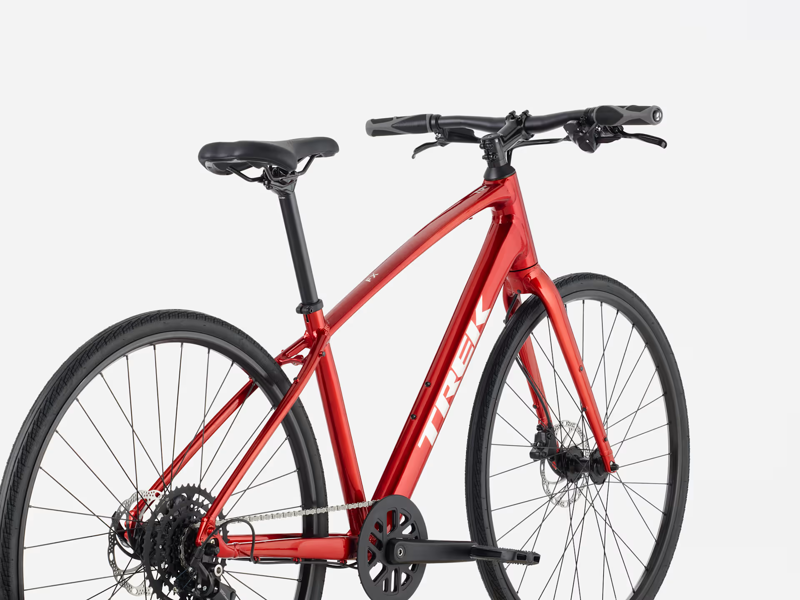 TREK FX 2 Stepover Gen 4 Hybrid Bike in Fury Red-1
