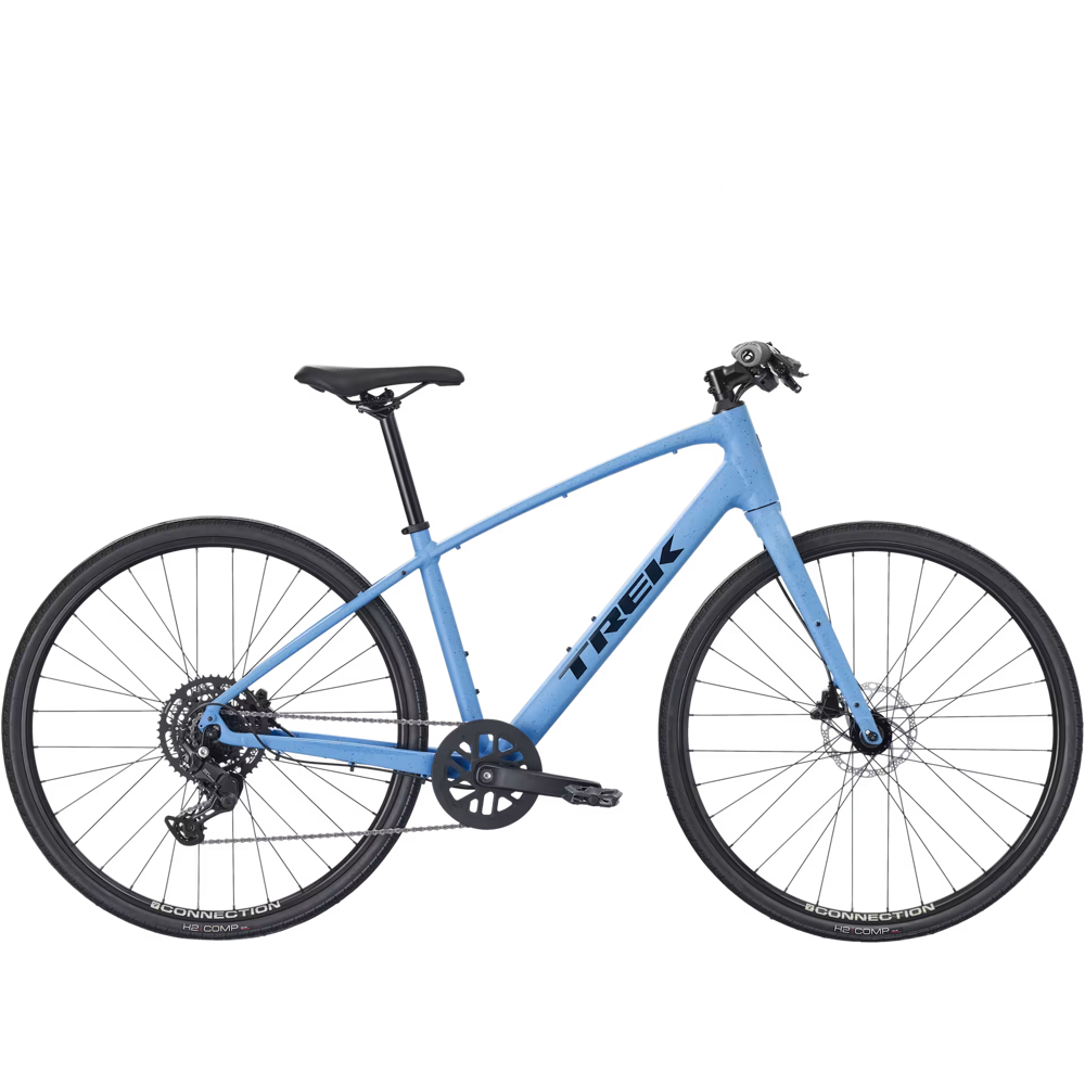 Team Cycles Trek TREK FX 2 Stepover Gen 4 Hybrid Bike in Fjord Blue | Interest FREE Finance & Online Refund Policy.