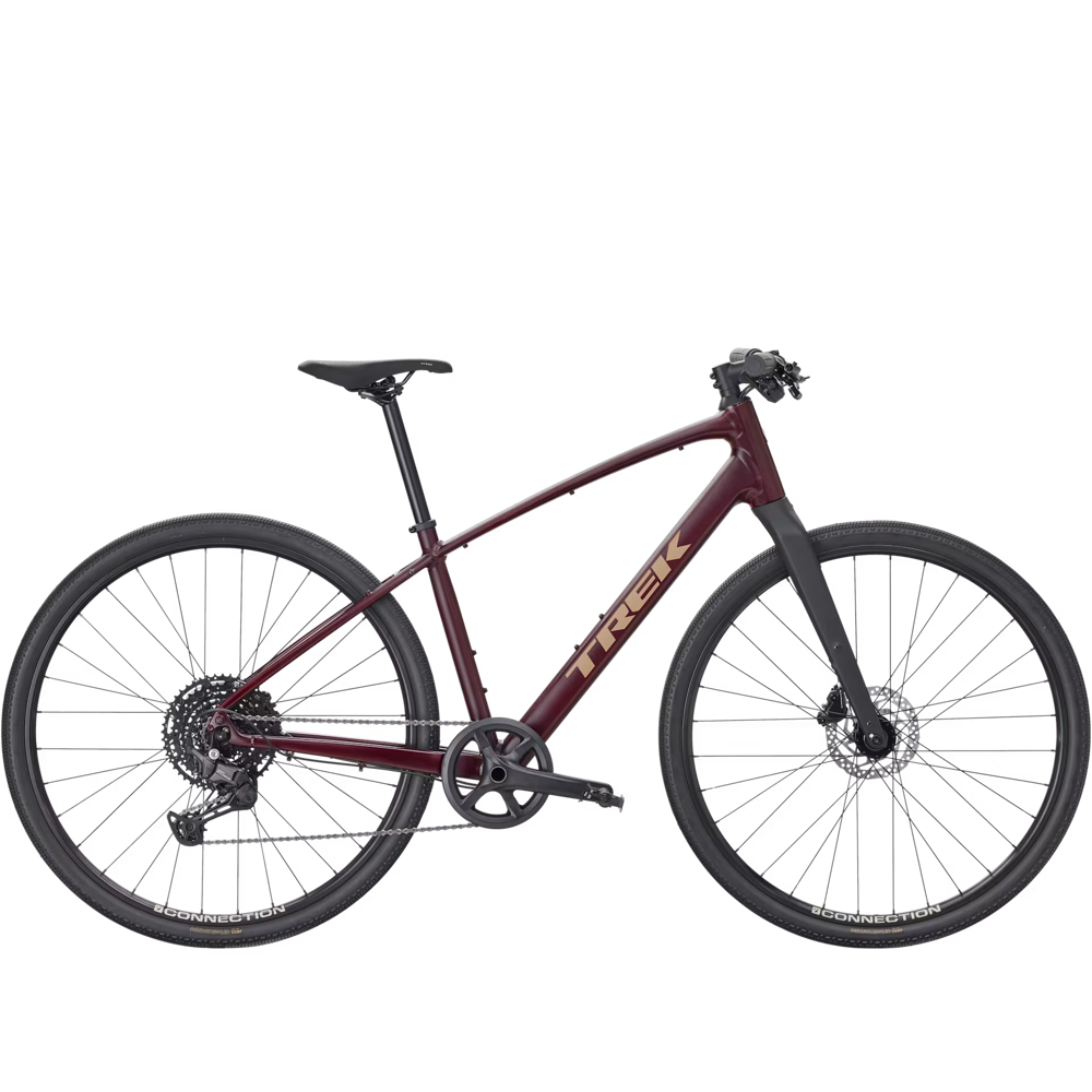 Team Cycles Trek TREK FX Sport AL 3 Hybrid Bike in Cobra Blood | Interest FREE Finance & Online Refund Policy.