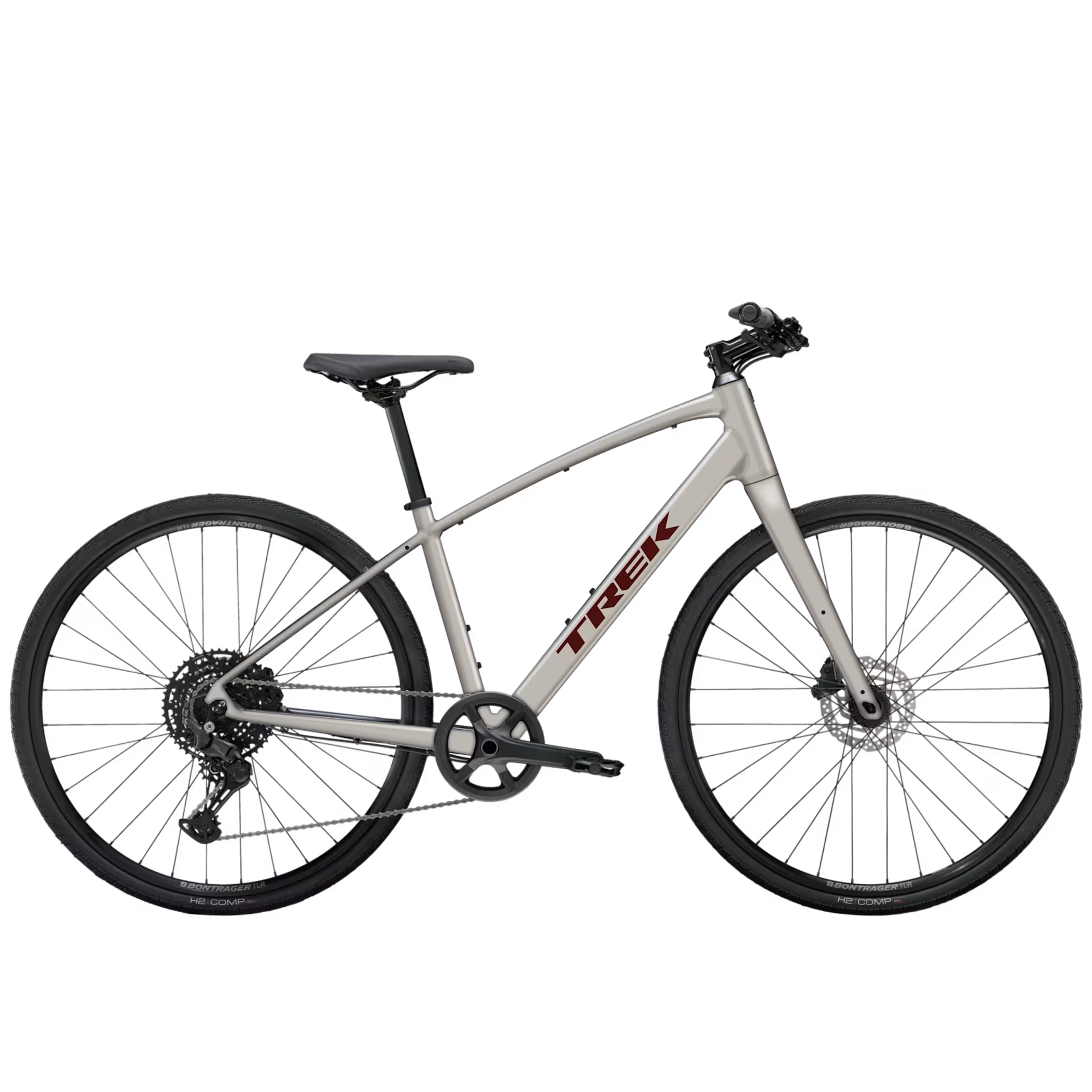 TREK FX Stepover Gen Hybrid Bike in Lunar Silver