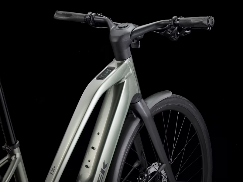 TREK FX+ 7 Midstep 360Wh Electric Hybrid Bike in Lichen Green-2