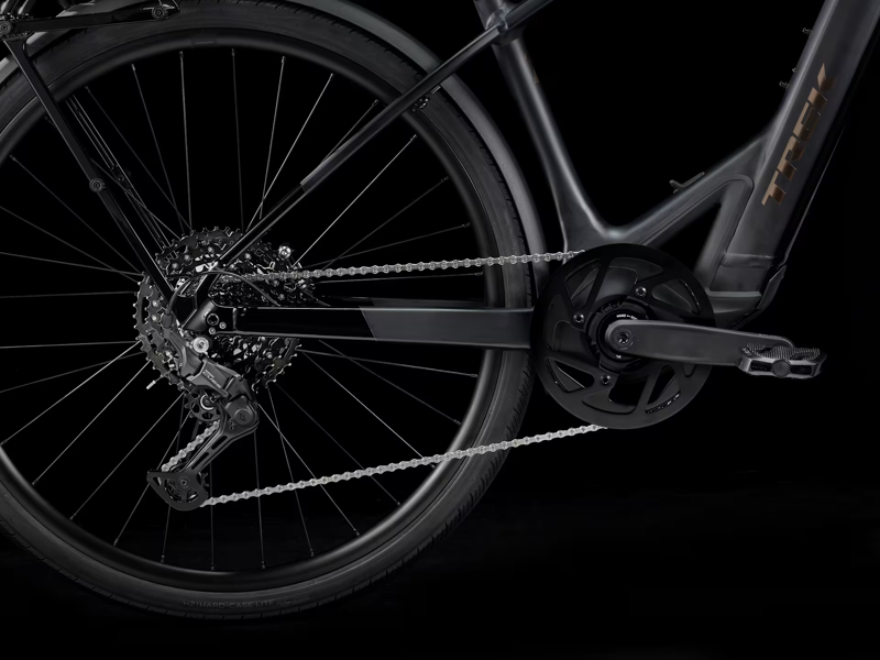 TREK FX+ 7 360Wh Electric Hybrid Bike in Matte Dark Star-4