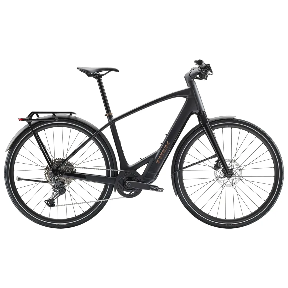 Team Cycles Trek TREK FX+ 7 360Wh Electric Hybrid Bike in Matte Dark Star | Interest FREE Finance & Online Refund Policy.