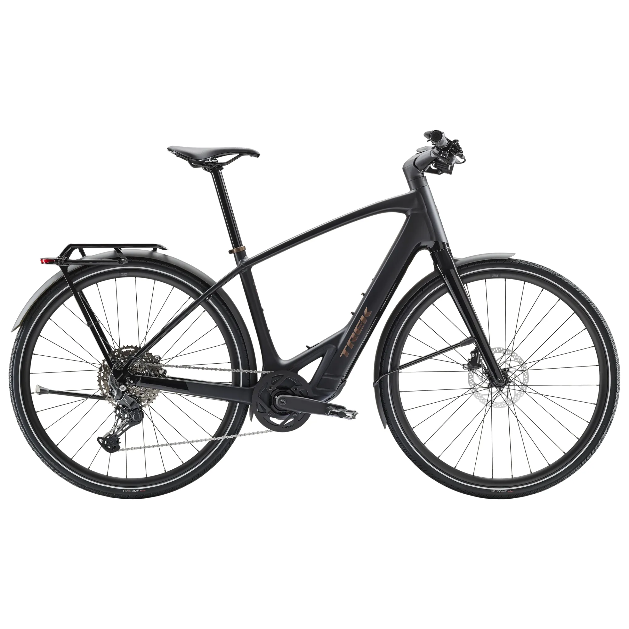 TREK FX 7 360Wh Electric Hybrid Bike in Matte Dark Star