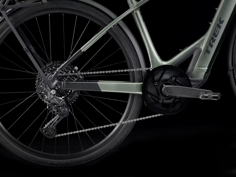 TREK FX+ 7 360Wh Electric Hybrid Bike in Lichen Green-4