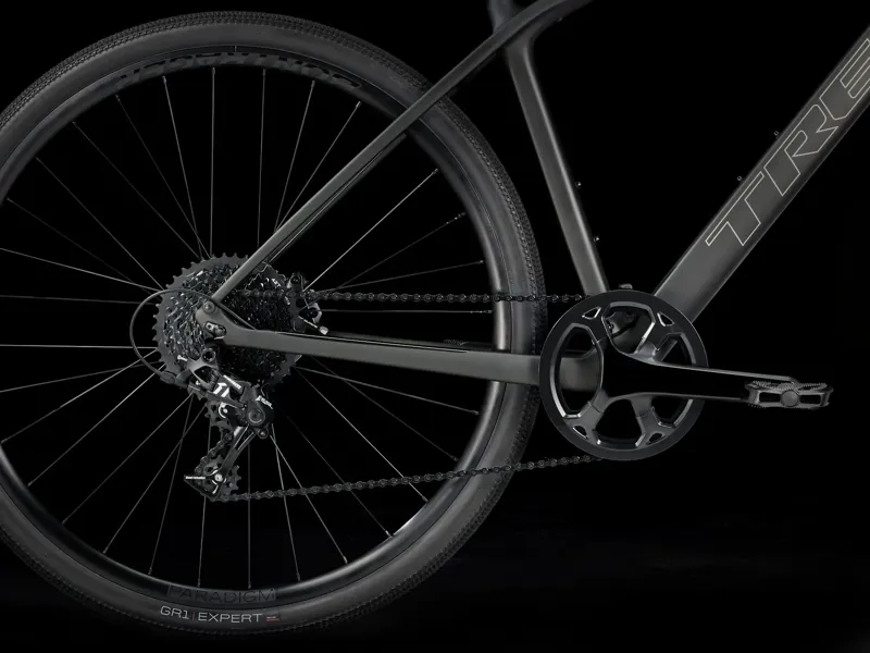 TREK FX Sport 5 Hybrid Bike in Matte Black Olive and Deep Smoke-4