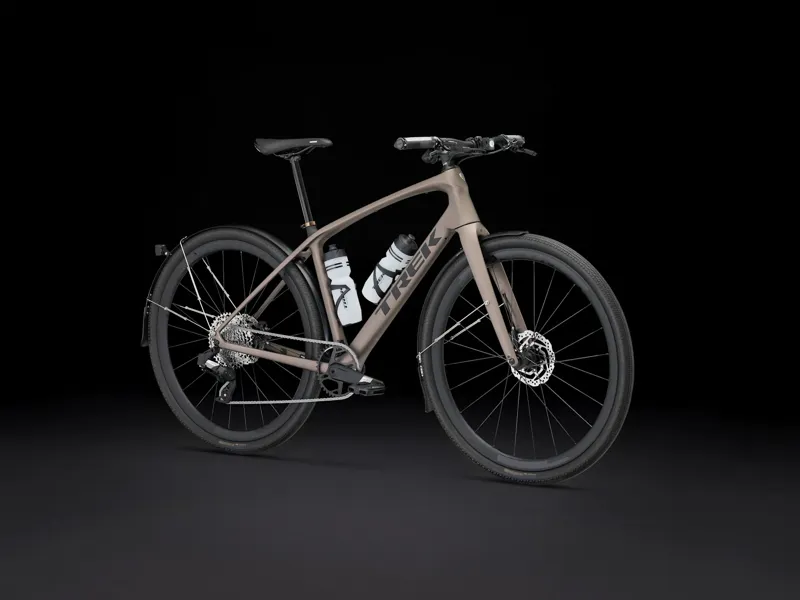 TREK FX Sport 6 Hybrid Bike in Matte Bronze Age and Smoke-5