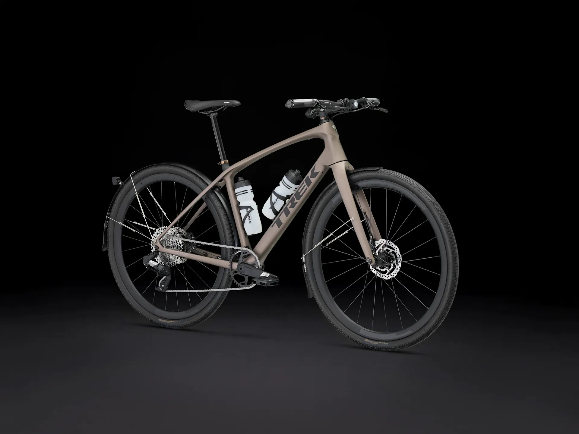 TREK FX Sport 6 Hybrid Bike in Matte Bronze Age and Smoke