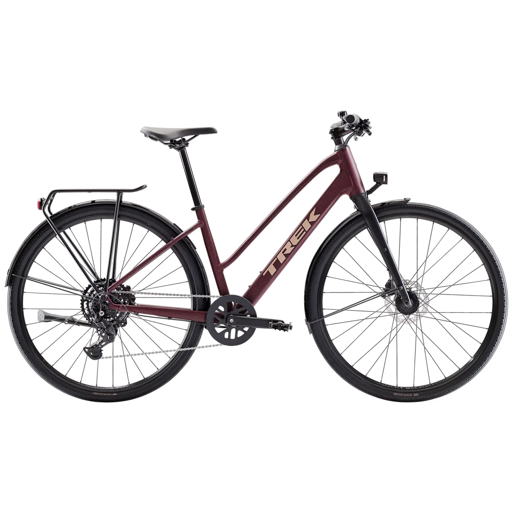 Team Cycles Trek TREK FX Sport AL Equipped Midstep Hybrid Bike in Cobra Blood and Sedona Red Splatter | Interest FREE Finance & Online Refund Policy.