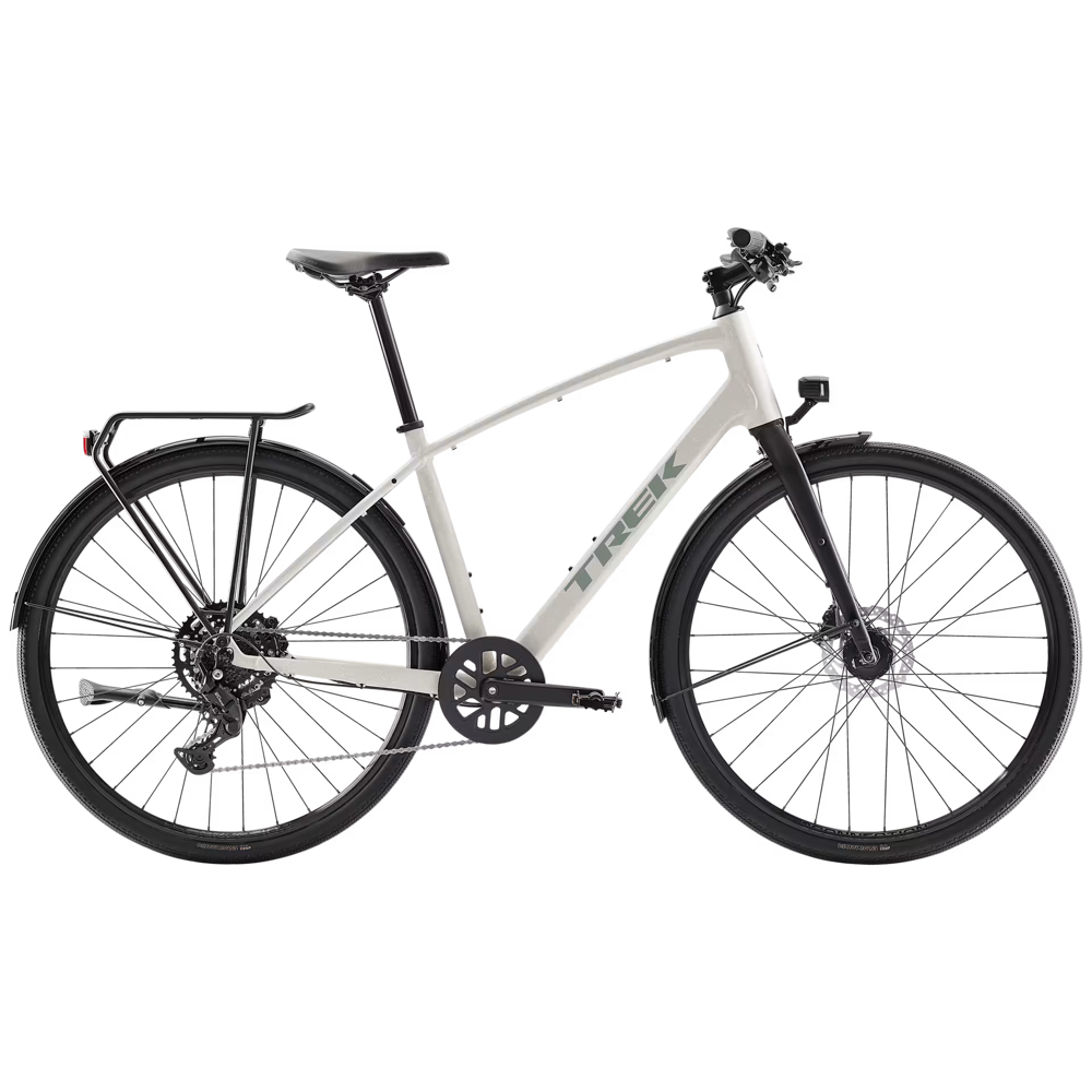 Team Cycles Trek TREK FX Sport AL Equipped Hybrid Bike in Buff Beige and Era White Splatter | Interest FREE Finance & Online Refund Policy.