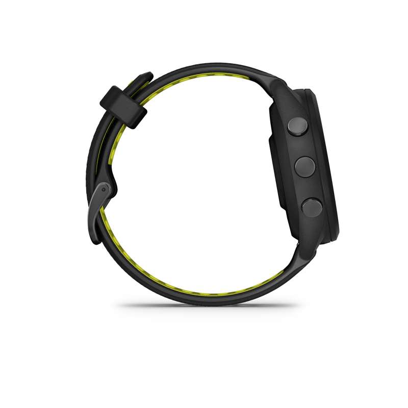 Garmin Forerunner 265S Watch Black Bezel and Case with Black Amp Yellow Silicone Band-2