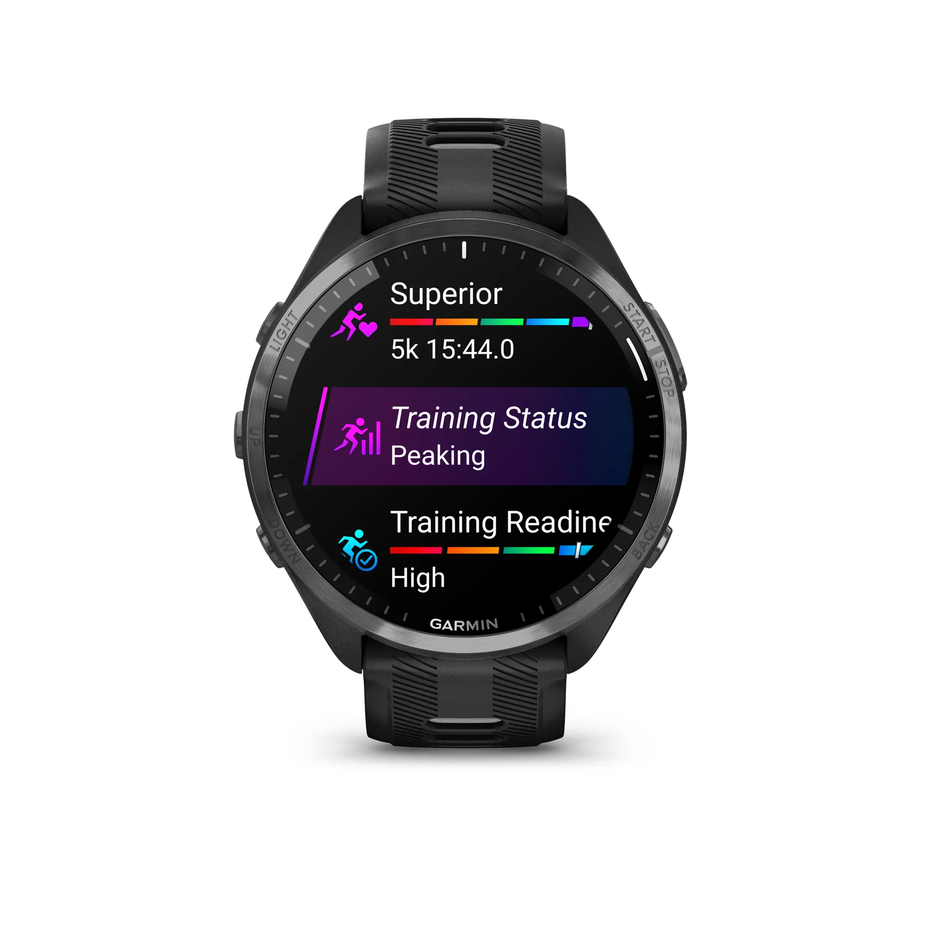 Garmin Forerunner 965 Carbon Grey DLC Titanium Bezel Black Smartwatch
