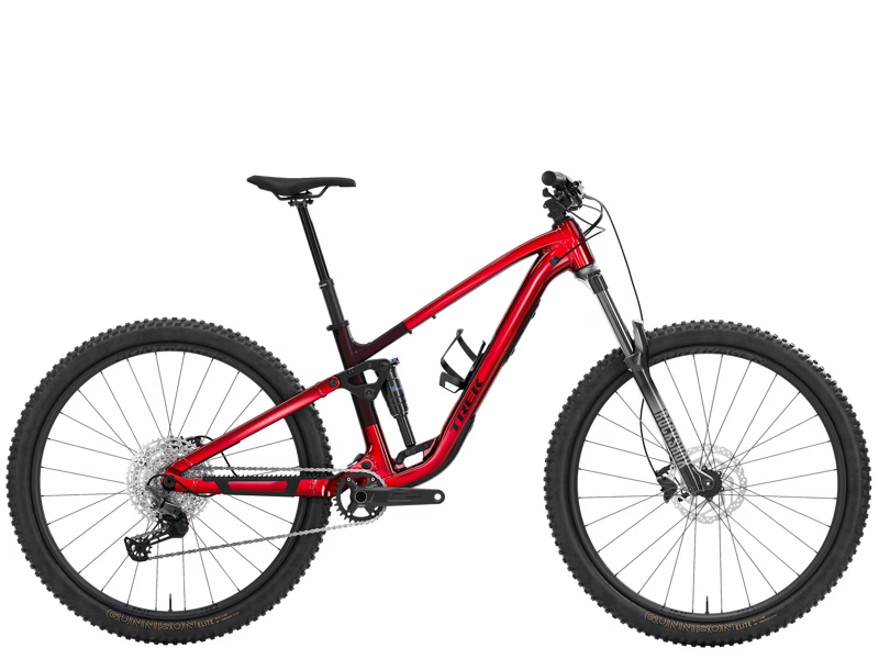 TREK Fuel EX 5 Full Suspension Mountain Bike in Gloss Fury Red and Matte Dark Carmine