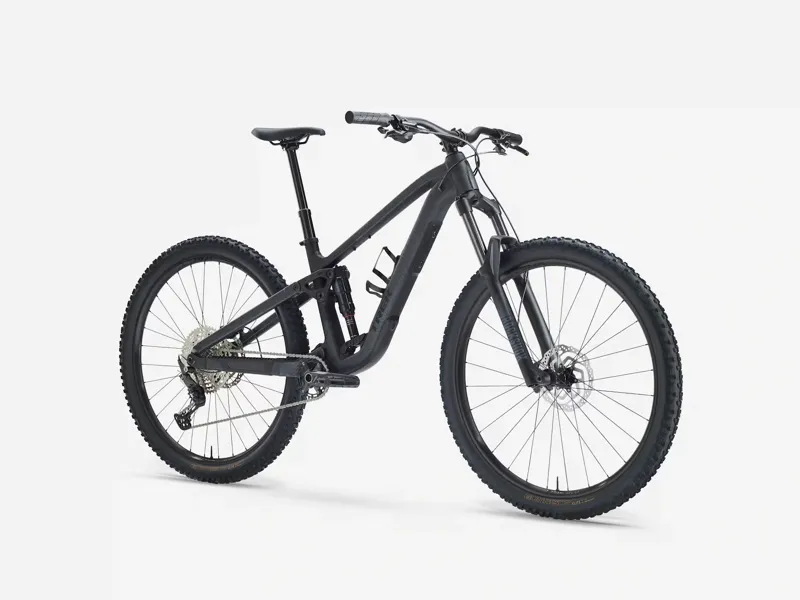 TREK Fuel EX 5 Fuel Full Suspension Mountain Bike in Lithium Grey and Trek Black Splatter-1