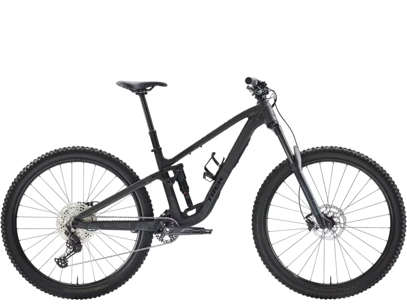 TREK Fuel EX 5 Fuel Full Suspension Mountain Bike in Lithium Grey and Trek Black Splatter