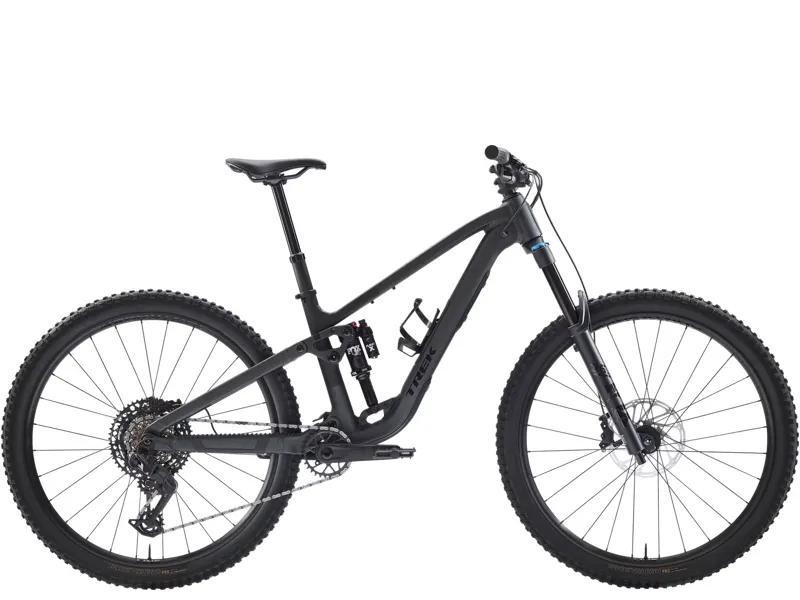 TREK Fuel EX 8 Full Suspension Mountain Bike in Lithium Grey and Trek Black Splatter