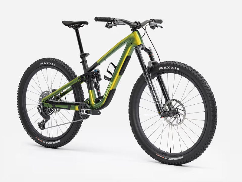 TREK Fuel EX 9.9 X0 AXS Gen 7 Full Suspension Mountain Bike in Gloss Chameleon Green and Matte Black-3