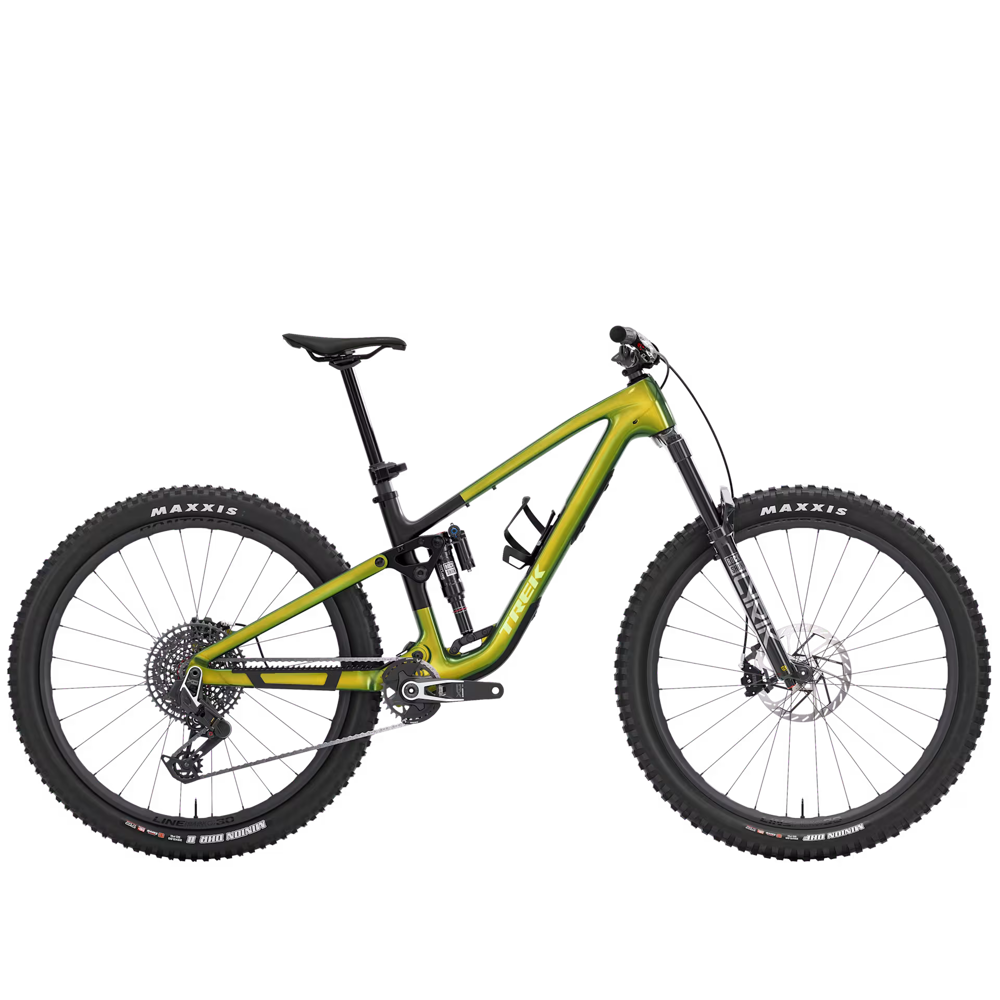 Team Cycles Trek TREK Fuel EX 9.9 X0 AXS Gen 7 Full Suspension Mountain Bike in Gloss Chameleon Green and Matte Black | Interest FREE Finance & Online Refund Policy.